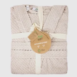Garnero Arredamenti Accappatoio-Accappatoio bagno in cotone taglia S/M Gobi Beige