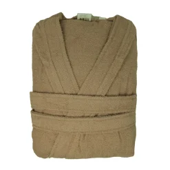 Garnero Arredamenti Accappatoio-Accappatoio bagno in microspugna con cappuccio taglia S/M beige Veneto Marrone