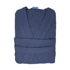 Garnero Arredamenti Accappatoio-Accappatoio bagno in microspugna con cappuccio taglia S/M Veneto Blu