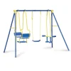 Garnero Arredamenti Giochi Da Giardino-Altalena da giardino per bambini 5 posti 270cmx195cm acciaio Smile
