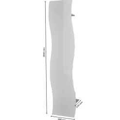 Garnero Arredamenti Appendiabiti E Attaccapanni|Appendiabiti E Attaccapanni-Appendiabiti da ingresso 40x186h cm moderno bianco lucido Sea Gihome®