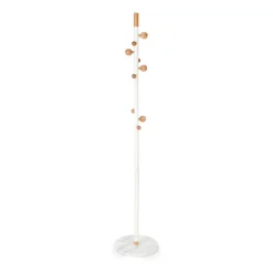 Garnero Arredamenti Appendiabiti E Attaccapanni|Appendiabiti E Attaccapanni-Appendiabiti da ingresso 35x183h cm rovere bianco Yuma