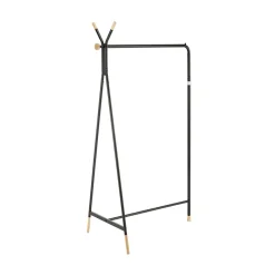 Garnero Arredamenti Appendiabiti E Attaccapanni|Appendiabiti E Attaccapanni-Appendiabiti da ingresso 91x165h cm moderno in acciaio nero rovere Shira
