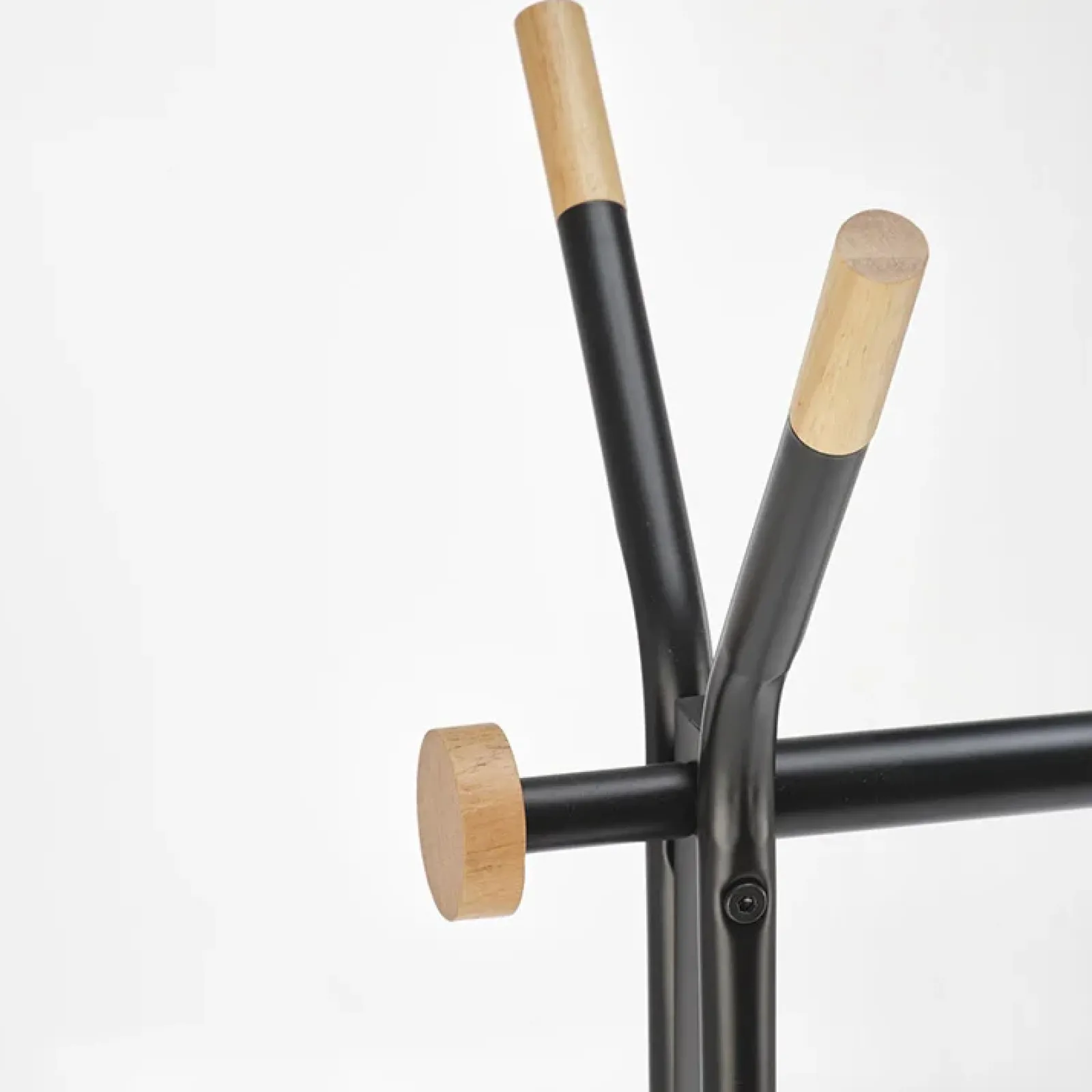 Garnero Arredamenti Appendiabiti E Attaccapanni|Appendiabiti E Attaccapanni-Appendiabiti da ingresso 91x165h cm moderno in acciaio nero rovere Shira