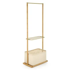 Garnero Arredamenti Appendiabiti E Attaccapanni|Appendiabiti E Attaccapanni-Appendiabiti da ingresso 60x166h cm in bambù tessuto beige oro Yasu