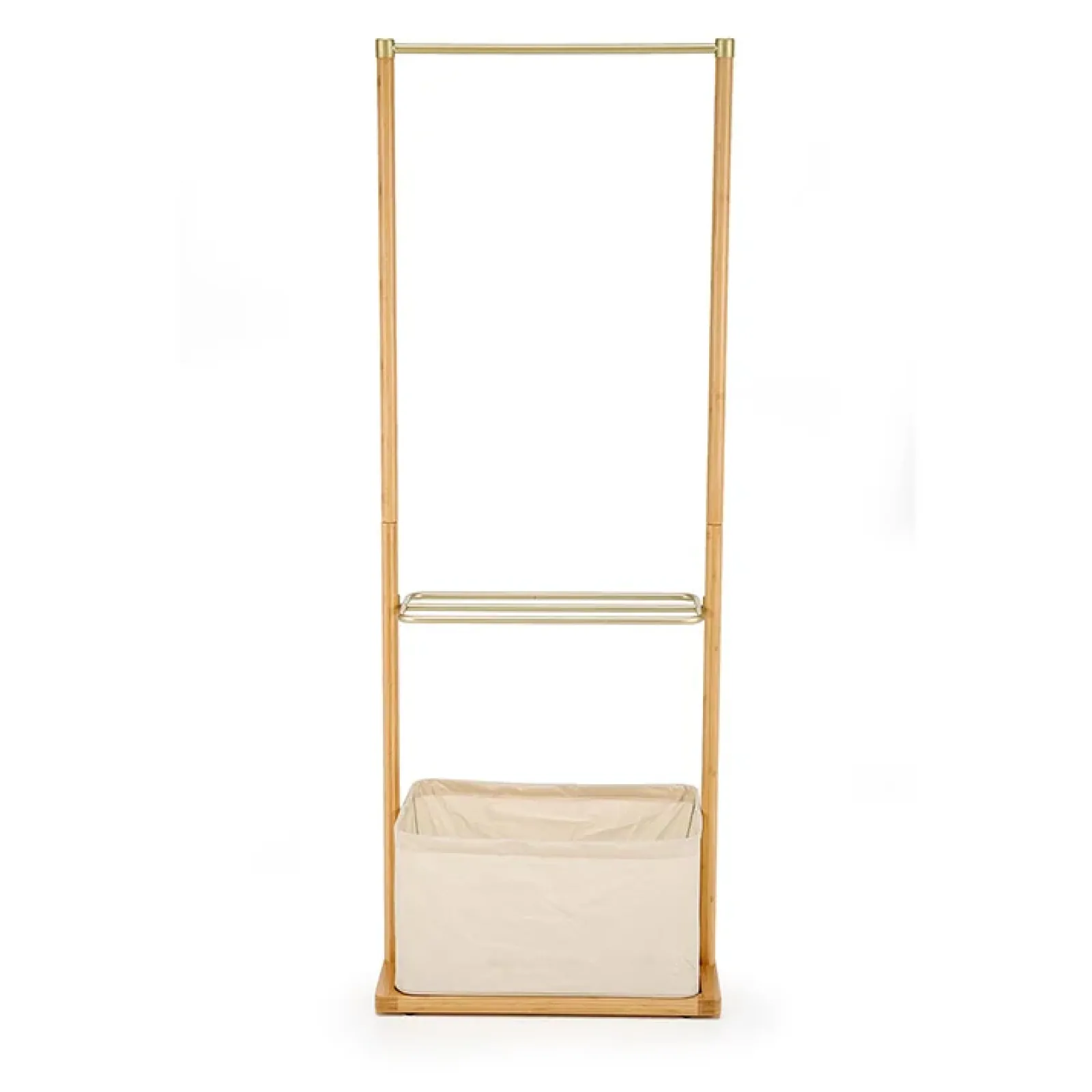 Garnero Arredamenti Appendiabiti E Attaccapanni|Appendiabiti E Attaccapanni-Appendiabiti da ingresso 60x166h cm in bambù tessuto beige oro Yasu