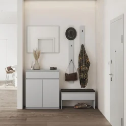 Garnero Arredamenti Appendiabiti E Attaccapanni|Appendiabiti E Attaccapanni-Appendiabiti da parete 13x163h cm Accent Grigio