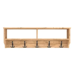 Garnero Arredamenti Appendiabiti E Attaccapanni|Appendiabiti E Attaccapanni-Appendiabiti da parete 120x37h cm con vani Fionia Rovere