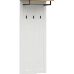 Garnero Arredamenti Appendiabiti E Attaccapanni|Appendiabiti E Attaccapanni-Appendiabiti 59x143h cm da parete bianco frassinato rovere Lars