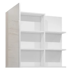 Garnero Arredamenti Specchi|Specchi-Armadietto bagno con specchio 78x71h cm 1 anta 3 mensole Linda Bianco Lucido