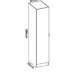 Garnero Arredamenti Armadio Ante Battenti|Guardaroba-Armadio angolare 133x184h cm con barra appendiabiti legno bianco Juan