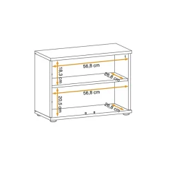 Garnero Arredamenti Armadi E Madie Ingresso|Mobili Ingresso-Armadio basso ingresso 2 ante Arizona, San Francisco, New York, California Gihome®