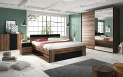 Garnero Arredamenti Armadio Ante A Specchio|Armadio Ante Scorrevoli-Armadio con specchio 221x210h cm 2 ante scorrevoli rovere scuro Lisbona Gihome®