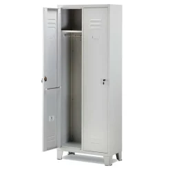 Garnero Arredamenti Armadi Da Esterno-Armadio da esterno 2 ante 69x180cm in metallo grigio Fabric