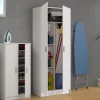 Garnero Arredamenti Armadi E Madie Ingresso|Armadio Ante Battenti-Armadio ingresso 73x180h cm 2 ante battenti multiuso bianco opaco Corie