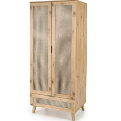 Garnero Arredamenti Armadi E Madie Ingresso|Armadi Soggiorno-Armadio multiuso 80x200h cm 2 ante 1 cassetto moderno rovere Sombra