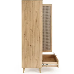 Garnero Arredamenti Armadi E Madie Ingresso|Armadi Soggiorno-Armadio multiuso 80x200h cm 2 ante 1 cassetto moderno rovere Sombra