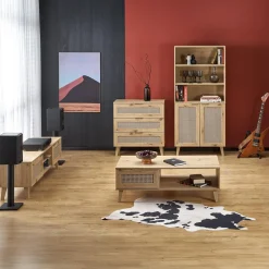 Garnero Arredamenti Armadi E Madie Ingresso|Armadi Soggiorno-Armadio multiuso 80x200h cm 2 ante 1 cassetto moderno rovere Sombra