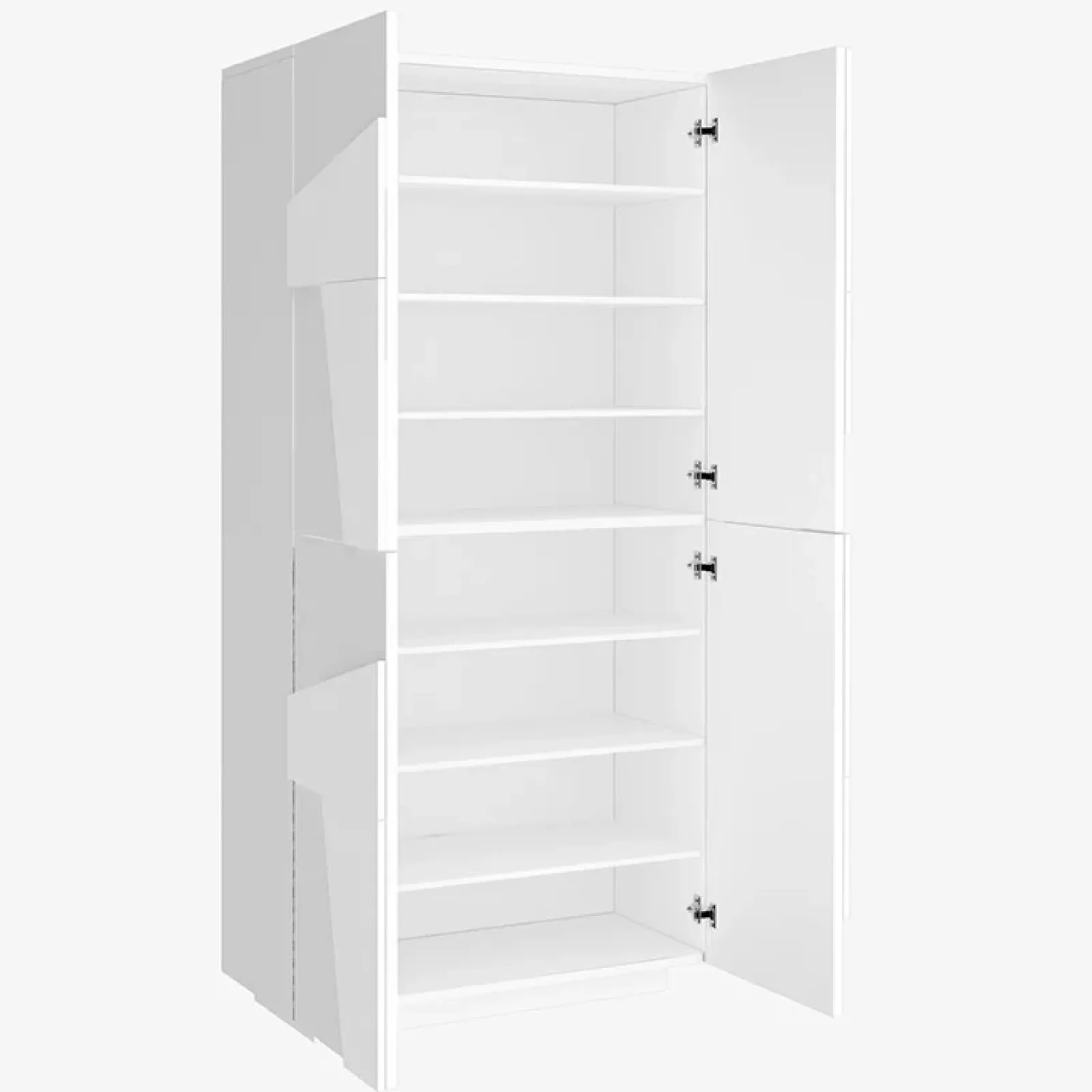 Garnero Arredamenti Scarpiere E Cassepanche|Scarpiere-Armadio scarpiera 80x168h cm 4 ante Zenzero Bianco Lucido