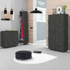 Garnero Arredamenti Scarpiere E Cassepanche|Scarpiere-Armadio scarpiera 80x168h cm 4 ante Zenzero Ossido