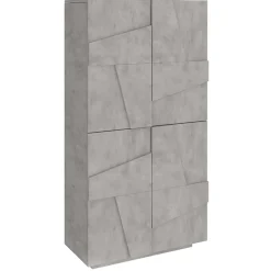 Garnero Arredamenti Scarpiere E Cassepanche|Scarpiere-Armadio scarpiera 80x168h cm 4 ante grigio Zenzero Cemento