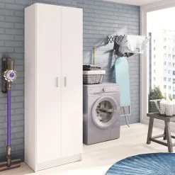 Garnero Arredamenti Scarpiere E Cassepanche|Scarpiere-Armadio scarpiera 59x180h cm 2 ante battenti bianco opaco Easy