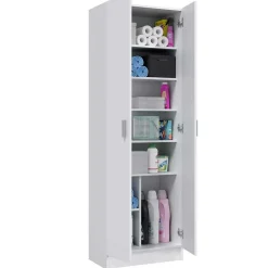 Garnero Arredamenti Scarpiere E Cassepanche|Scarpiere-Armadio scarpiera 59x180h cm 2 ante battenti bianco opaco Easy