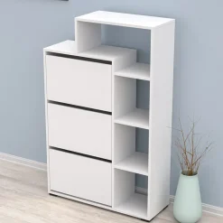 Garnero Arredamenti Scarpiere E Cassepanche|Scarpiere-Armadio scarpiera 90x143h cm bianco opaco Connie