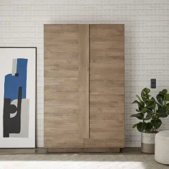 Garnero Arredamenti Armadi Soggiorno|Guardaroba-Armadio soggiorno 120x193h cm 2 ante moderno Alvarez Rovere