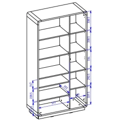 Garnero Arredamenti Armadi Soggiorno|Guardaroba-Armadio soggiorno 92x181h cm 3 ante moderno nero opaco rovere Esmond