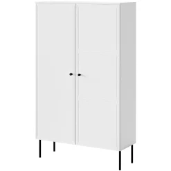 Garnero Arredamenti Armadi Soggiorno|Credenze Moderne-Armadio soggiorno 100x166h cm 2 ante Stark Bianco Opaco