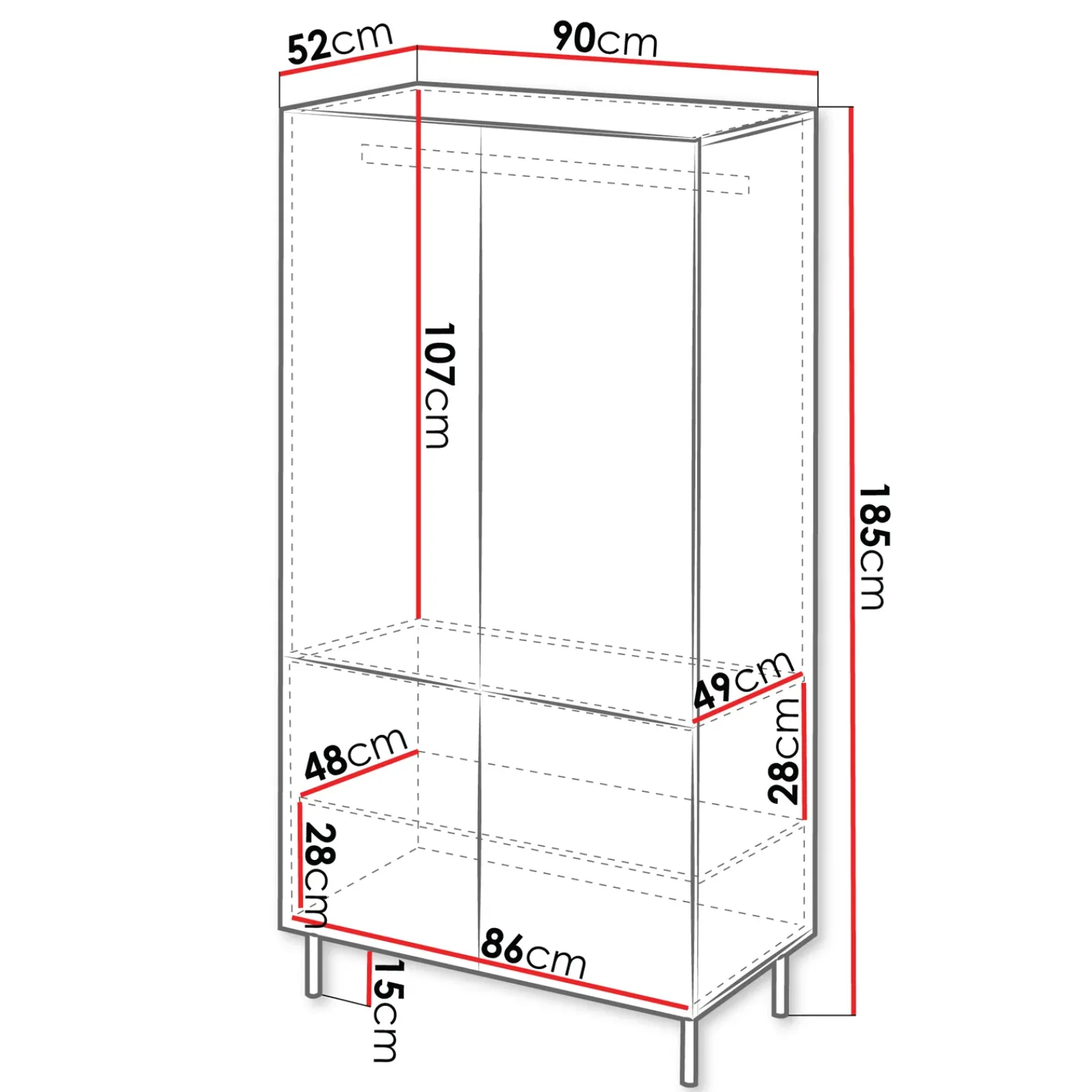 Garnero Arredamenti Armadi Soggiorno|Credenze Moderne-Armadio soggiorno 90x185h cm 4 ante con frontali cannettati beige Ziggy
