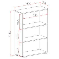Garnero Arredamenti Armadi Ufficio-Armadio ufficio 79x118h cm 2 ante rovere grafite Woody Grafite - Rovere Rustico