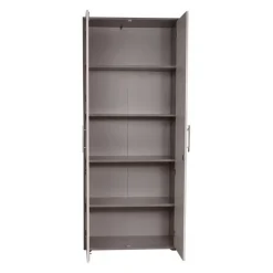 Garnero Arredamenti Armadi Ufficio-Armadio ufficio 79x188h cm 2 ante bianco frassinato cemento Woody Bianco Frassinato - Cemento