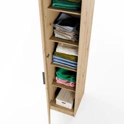 Garnero Arredamenti Armadio Cameretta|Armadio Ante Battenti-Armadio 40x191h cm 1 anta moderno Marzia Rovere Rustico