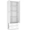Garnero Arredamenti Armadio Cameretta|Armadio Ante Battenti-Armadio 77x200h cm 2 ante 2 cassetti  moderno bianco Viki 1