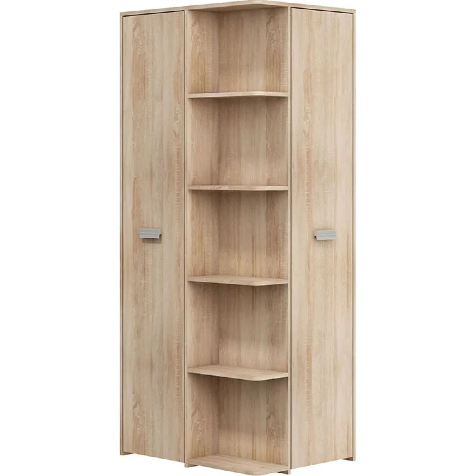 Garnero Arredamenti Armadio Cameretta-Armadio 83x190h cm 2 ante ad angolo con ripiani rovere sonoma Kent Gihome®