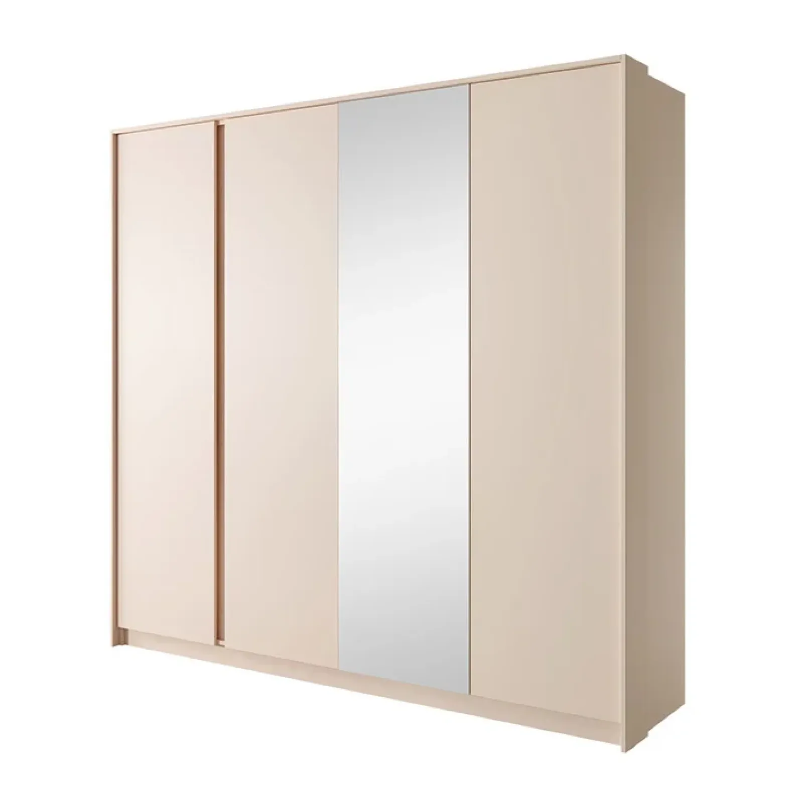 Garnero Arredamenti Armadio Ante A Specchio|Armadio Ante Battenti-Armadio 224x210h cm 4 ante battenti con specchio moderno beige Jolly