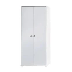 Garnero Arredamenti Armadio Cameretta|Armadio Ante Battenti-Armadio 85x195h cm 2 ante battente moderno bianco opaco Lola