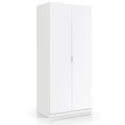 Garnero Arredamenti Armadio Ante Battenti|Guardaroba-Armadio 81x180h cm 2 ante battenti  moderno bianco opaco Oz