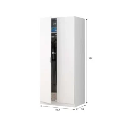Garnero Arredamenti Armadio Ante Battenti|Guardaroba-Armadio 81x180h cm 2 ante battenti  moderno bianco opaco Oz