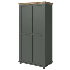 Garnero Arredamenti Armadio Ante Battenti|Guardaroba-Armadio 108x216h cm 2 ante battenti moderno verde quercia Texel