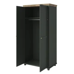 Garnero Arredamenti Armadio Ante Battenti|Guardaroba-Armadio 108x216h cm 2 ante battenti moderno verde quercia Texel