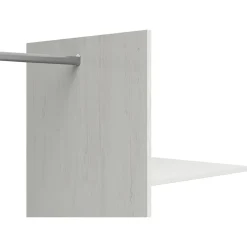 Garnero Arredamenti Armadio Ante Battenti|Guardaroba-Armadio 102x201h cm 2 ante bianco frassinato rovere Lars