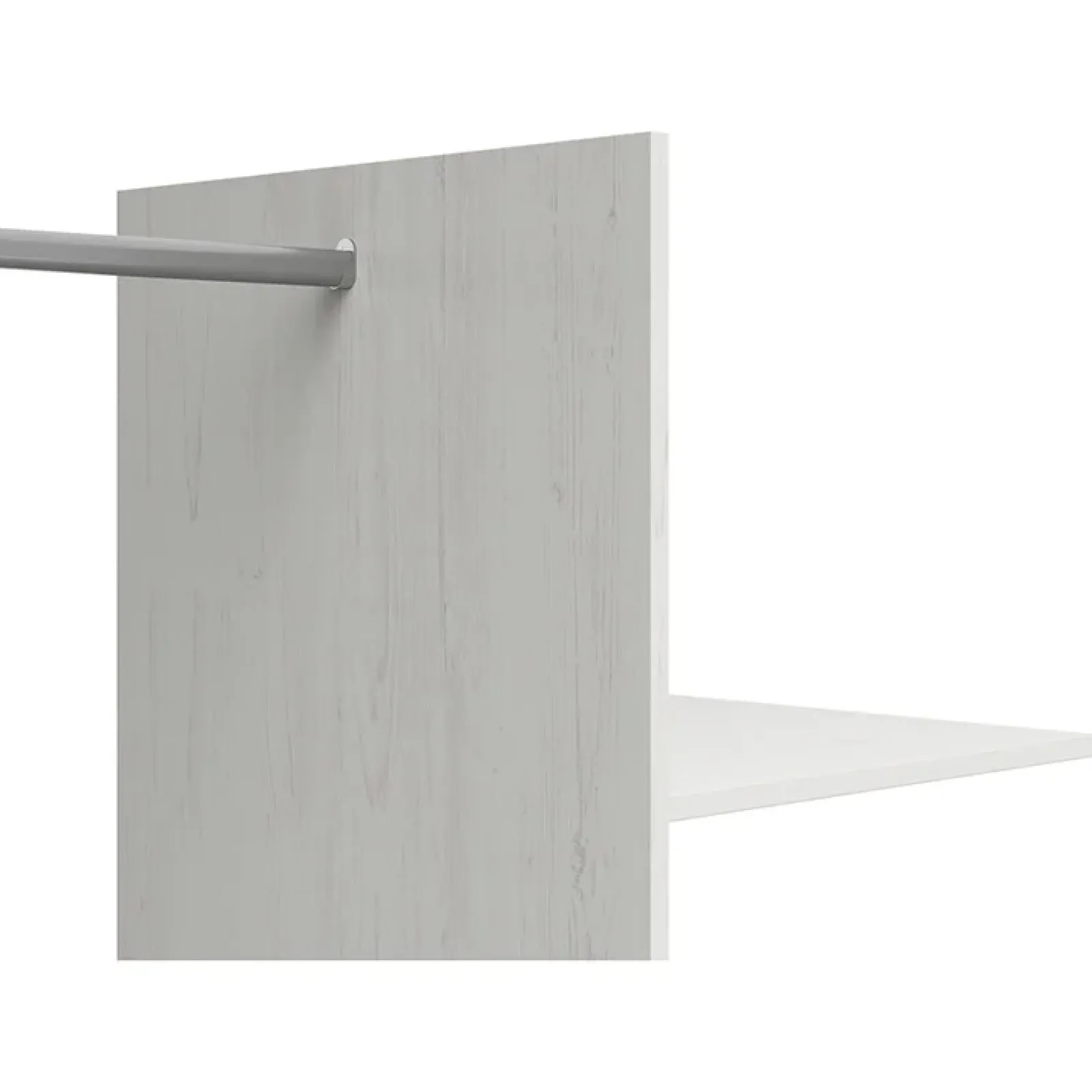 Garnero Arredamenti Armadio Ante Battenti|Guardaroba-Armadio 102x201h cm 2 ante bianco frassinato rovere Lars