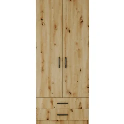 Garnero Arredamenti Armadio Cameretta|Armadio Ante Battenti-Armadio 80x191h cm 2 ante con cassetti moderno Carlino Rovere Rustico