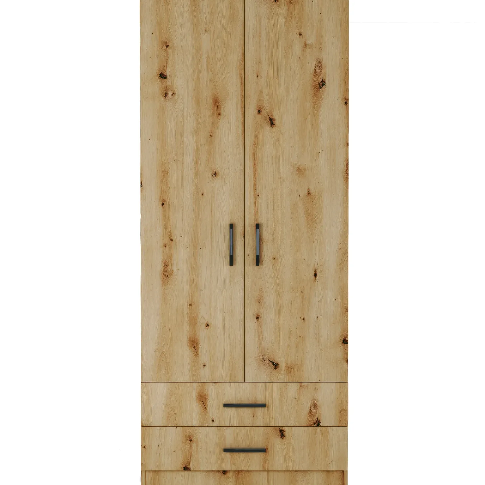 Garnero Arredamenti Armadio Cameretta|Armadio Ante Battenti-Armadio 80x191h cm 2 ante con cassetti moderno Carlino Rovere Rustico