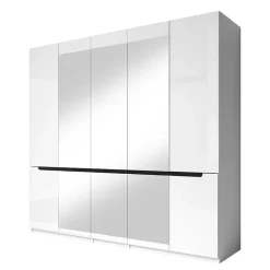 Garnero Arredamenti Armadio Ante A Specchio|Armadio Ante Battenti-Armadio 225x213h cm 5 ante con specchio bianco lucido Dubai Gihome®