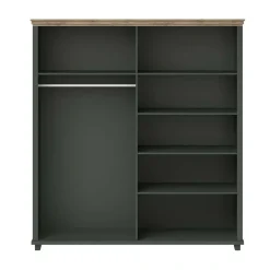 Garnero Arredamenti Armadio Ante A Specchio|Armadio Ante Battenti-Armadio 200x216h cm 4 ante con specchio verde quercia Texel