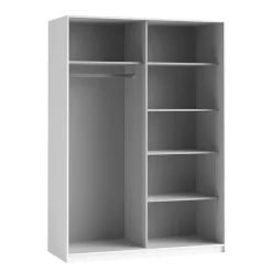 Garnero Arredamenti Armadio Ante A Specchio|Armadio Ante Scorrevoli-Armadio 150x210h cm 2 ante con specchio Pascal Gihome® Bianco Opaco